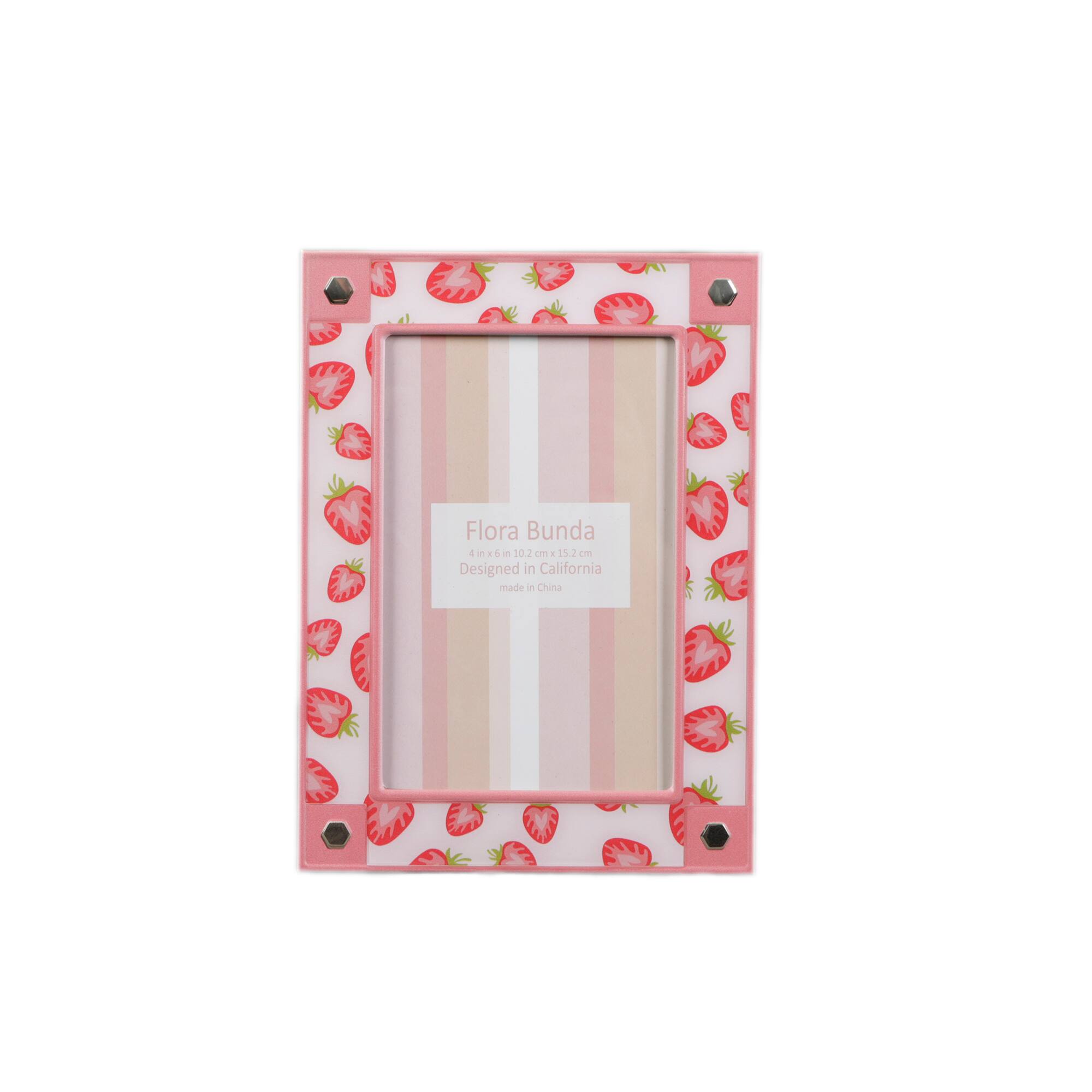Flora Bunda 4" x 6" Strawberry Aluminum Picture Frame